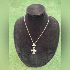 Silver cross necklace